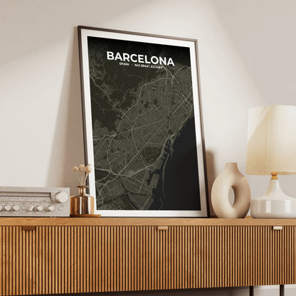 Barcelona Sable Map Poster