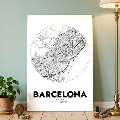 Barcelona Spot Map Poster