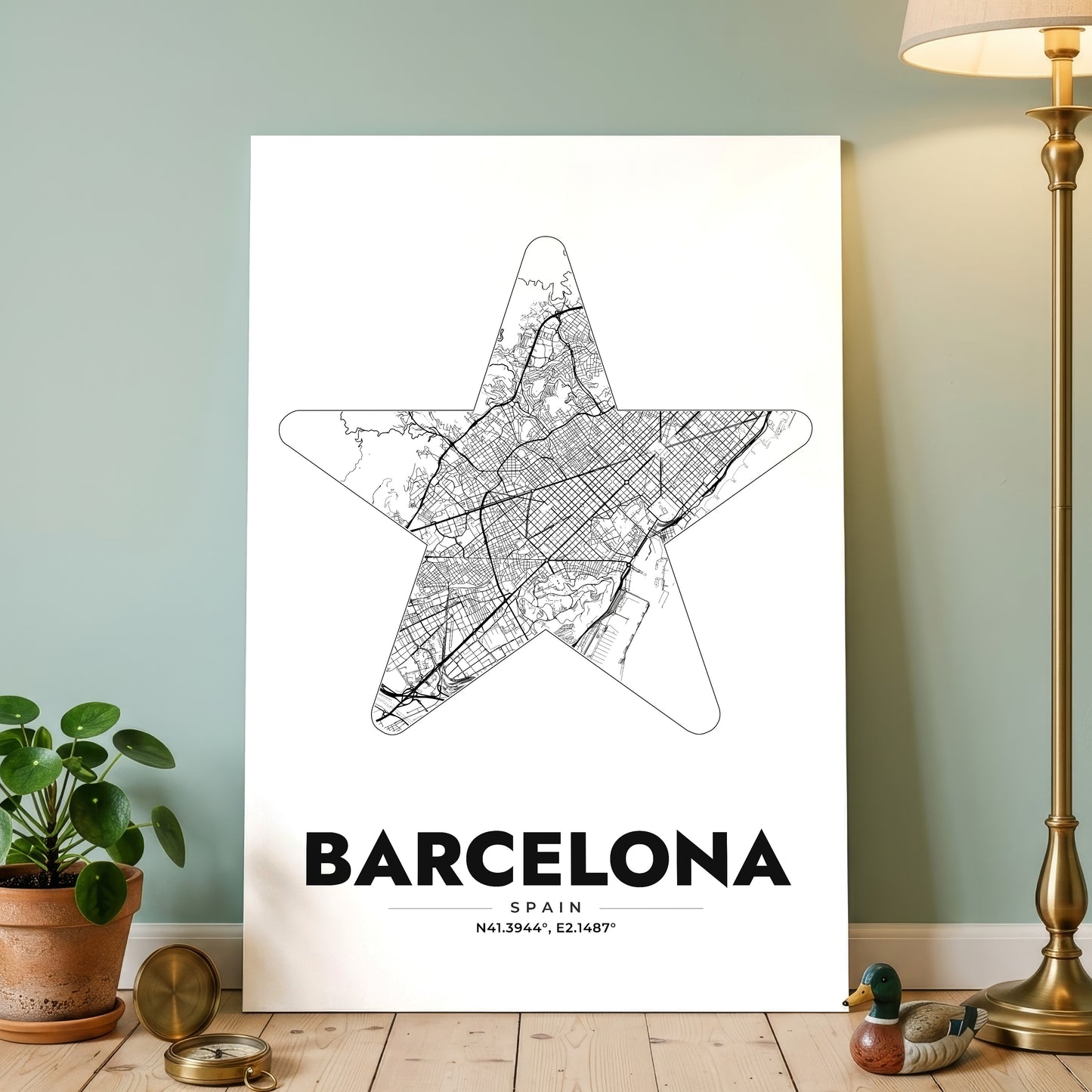 Barcelona Star Map Poster