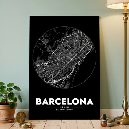 Barcelona Spot Map Poster