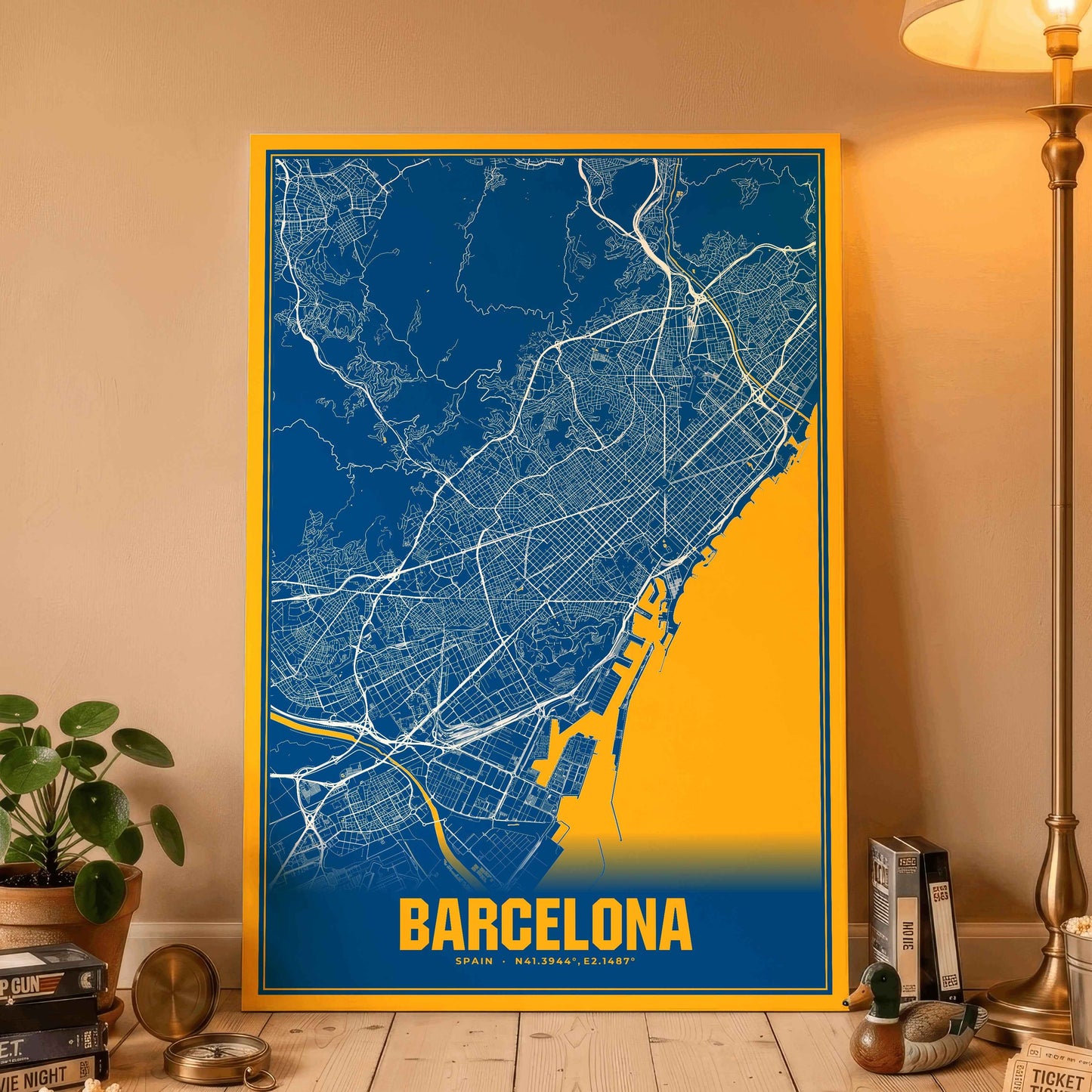 Barcelona Blockbuster Map Poster