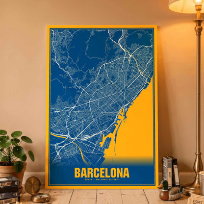 Barcelona Blockbuster Map Poster