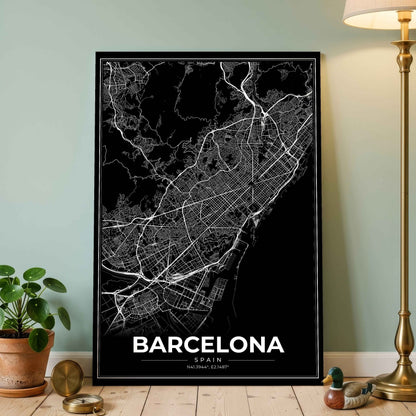 Barcelona Modern Map Poster