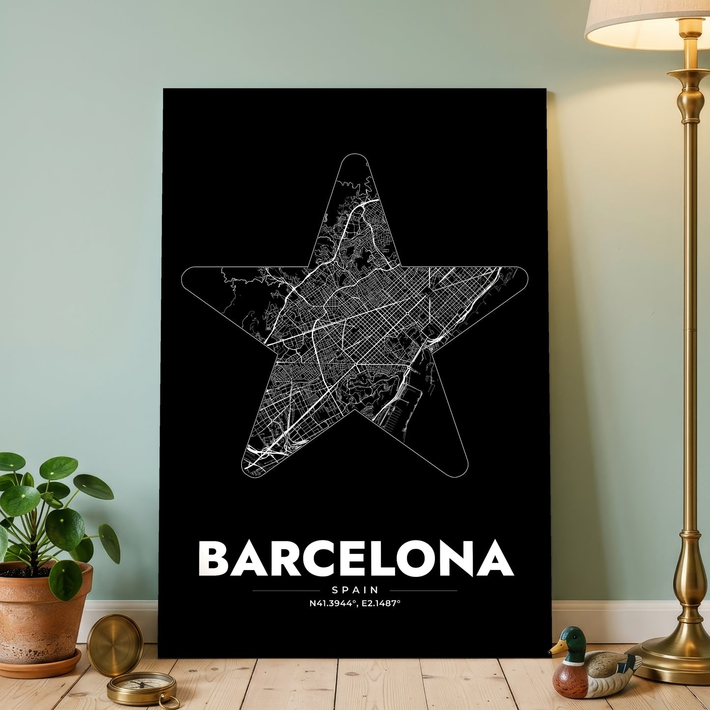 Barcelona Star Map Poster
