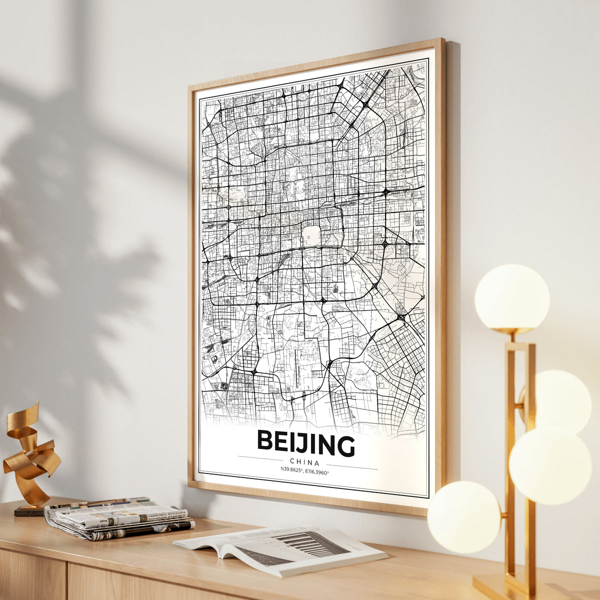 Beijing Modern Map Poster