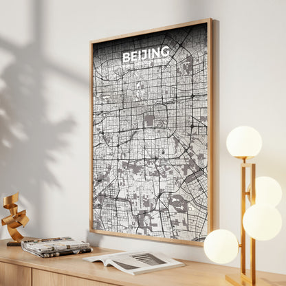 Beijing Ash Map Poster