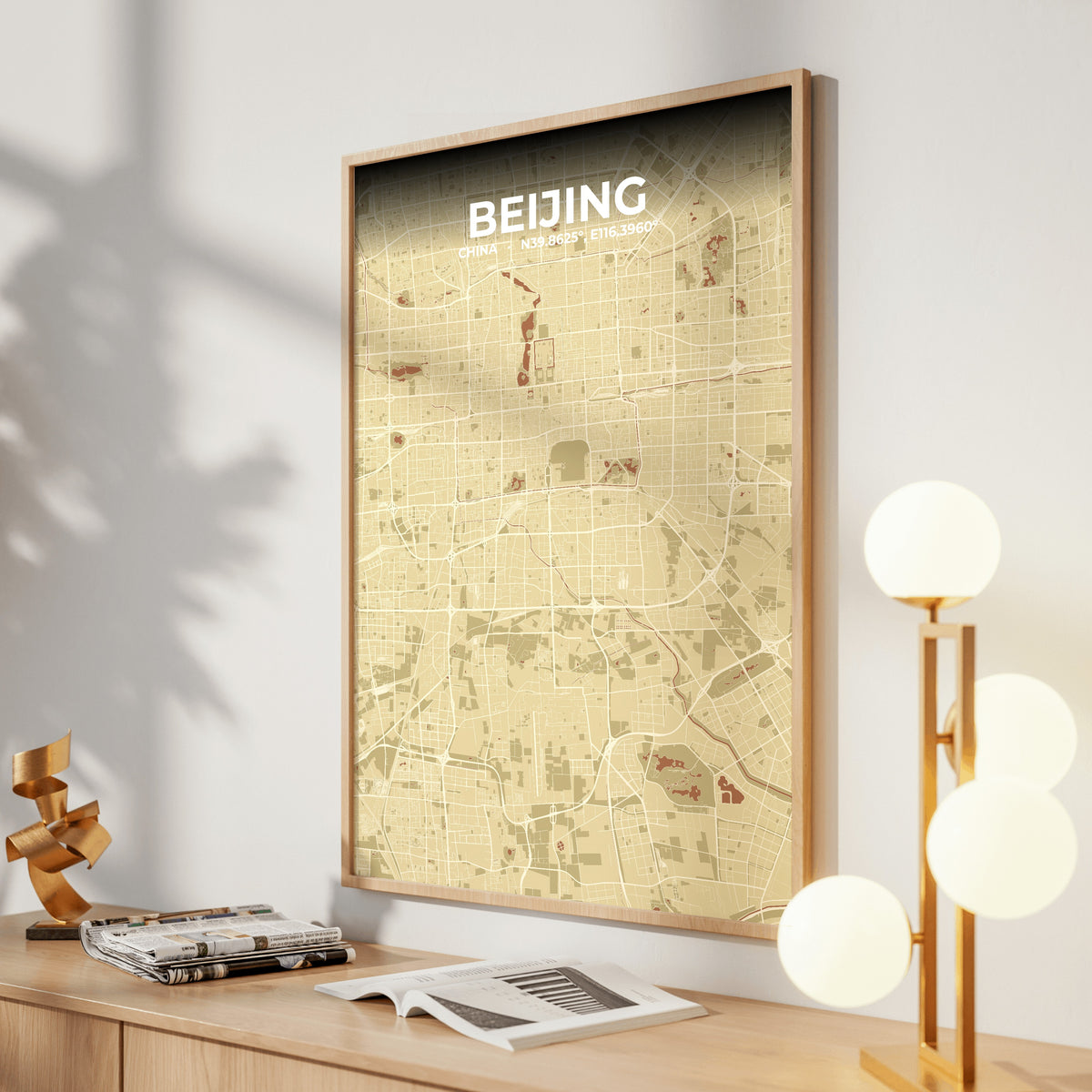 Beijing Ember Map Poster