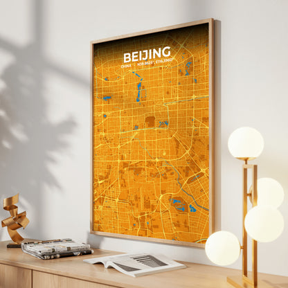 Beijing Scorch Map Poster