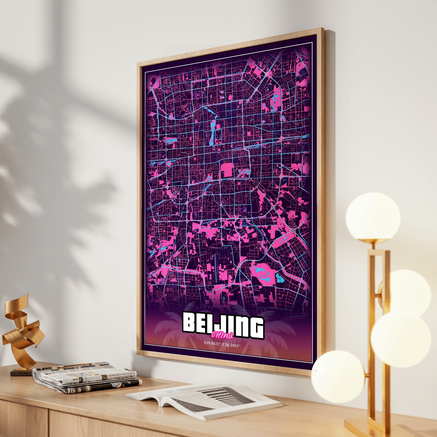 Beijing GTA Map Poster