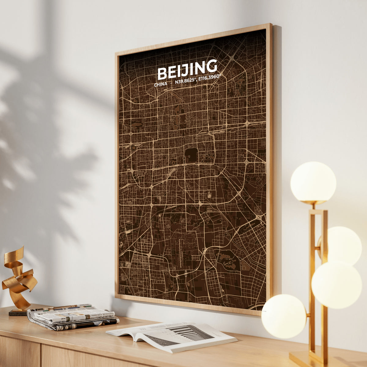 Beijing Plum Map Poster