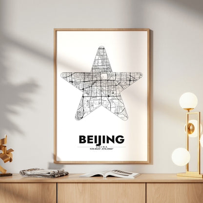 Beijing Star Map Poster