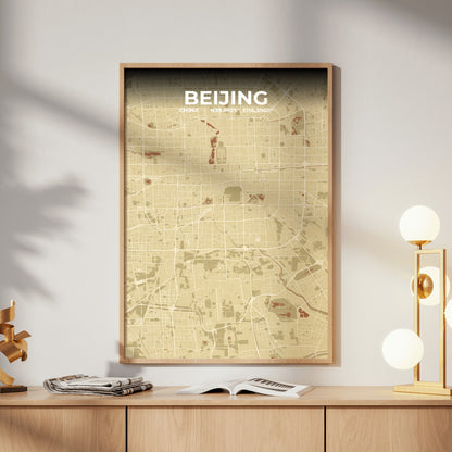 Beijing Ember Map Poster