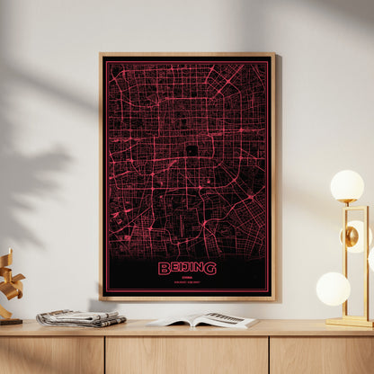 Beijing Phosphor Map Poster - System Alert