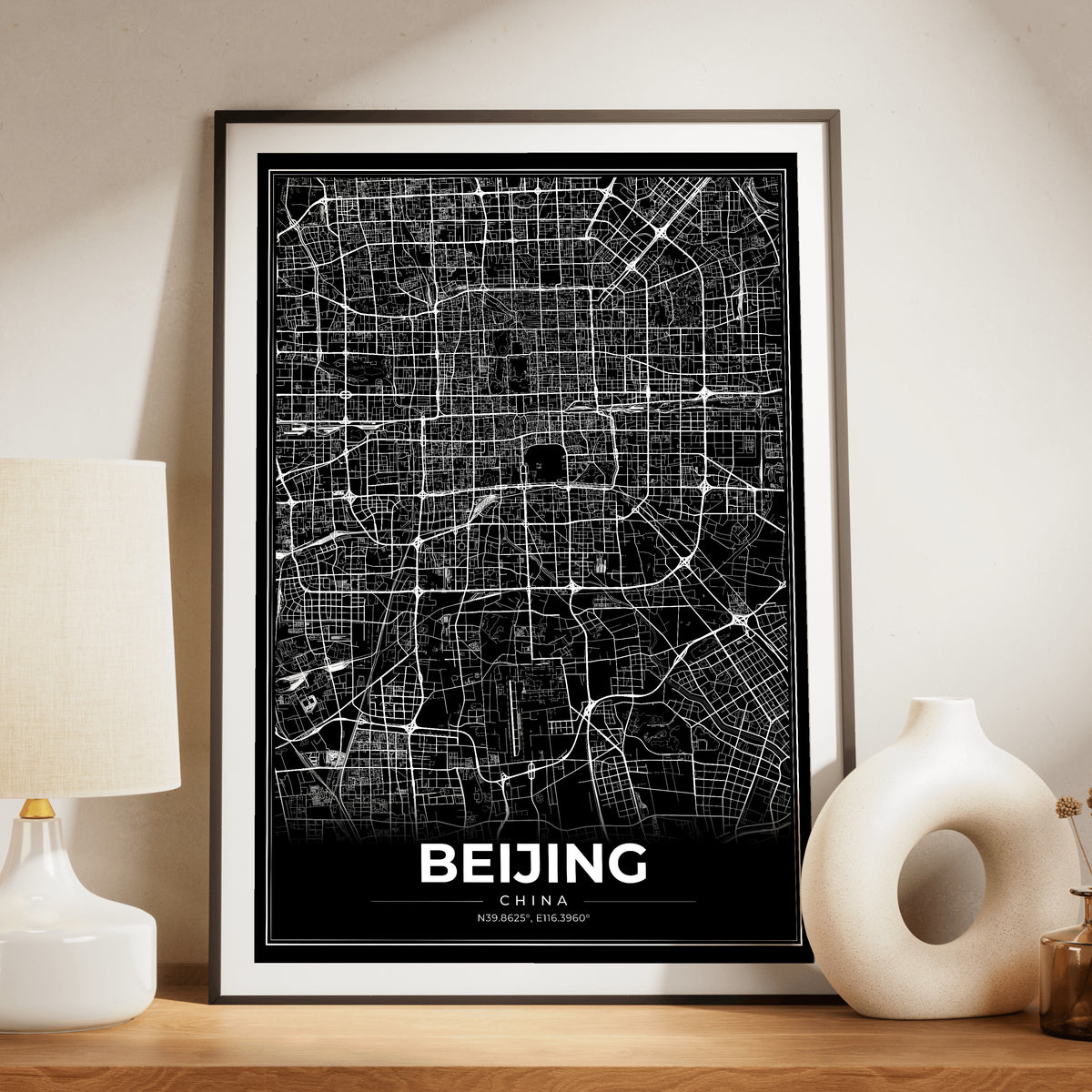 Beijing Modern Map Poster