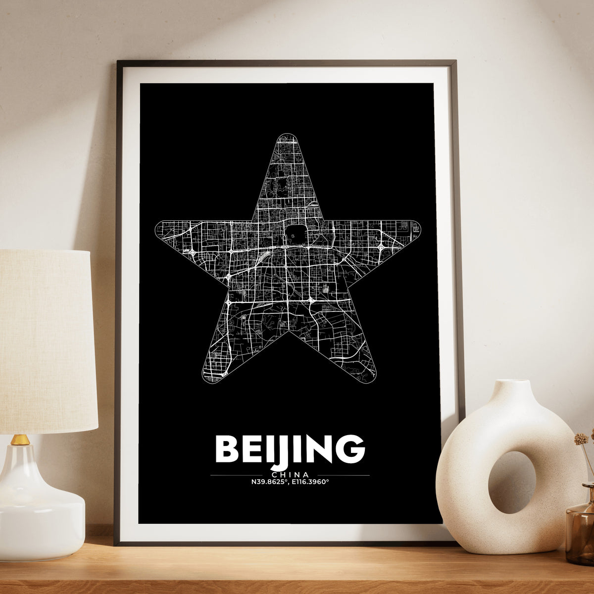 Beijing Star Map Poster