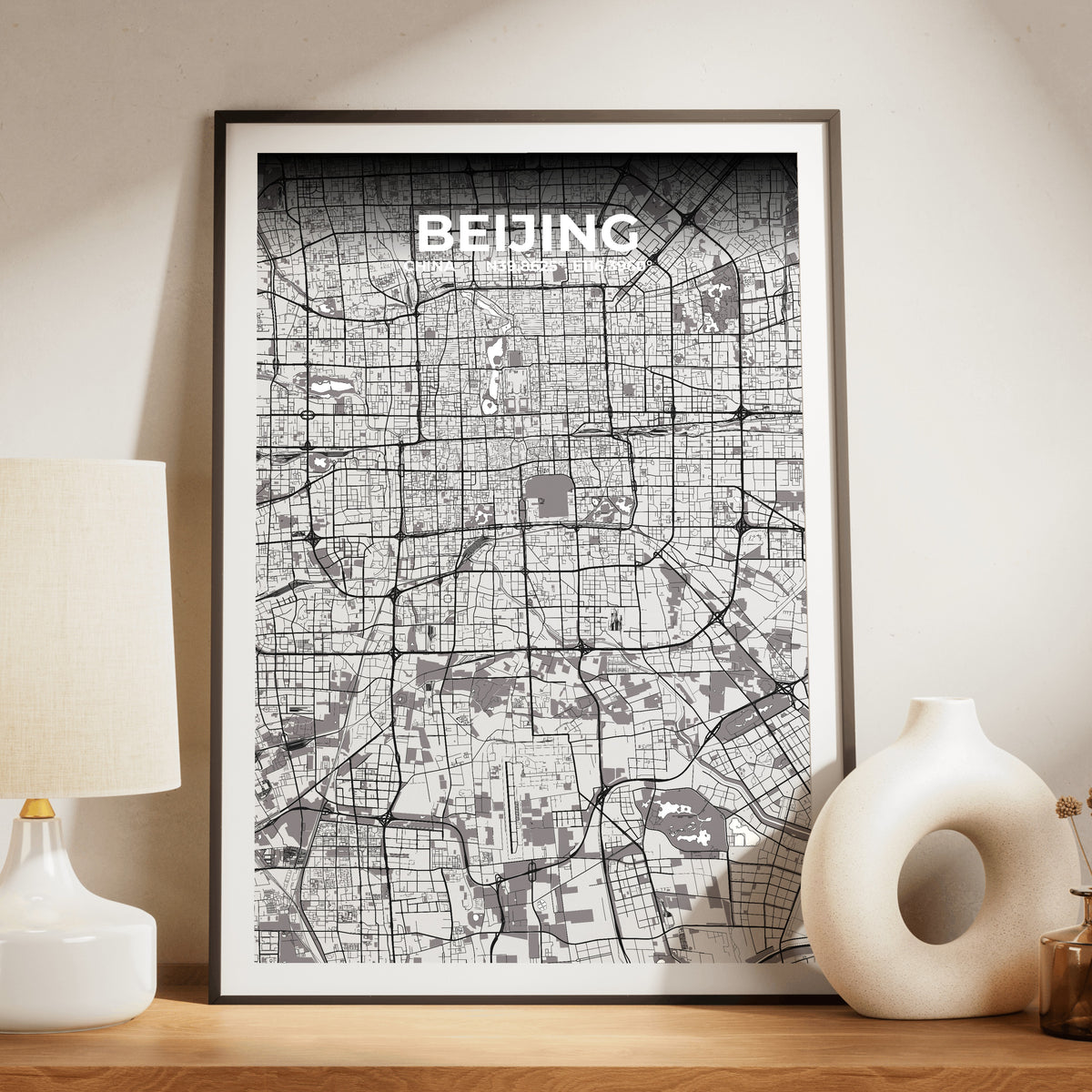 Beijing Ash Map Poster