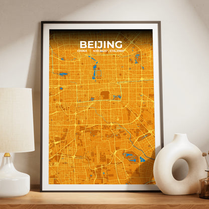Beijing Scorch Map Poster