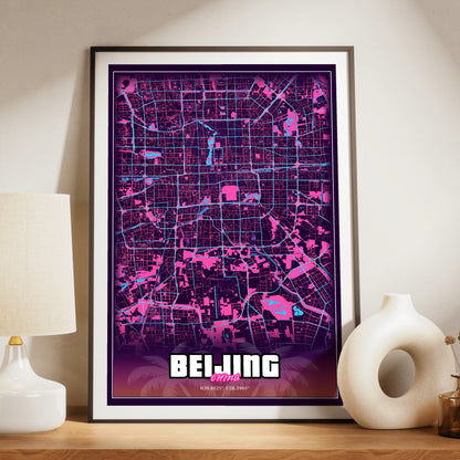 Beijing GTA Map Poster
