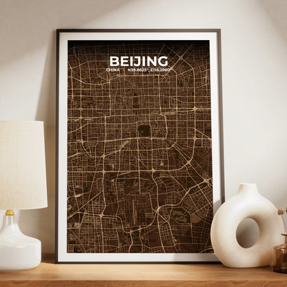 Beijing Plum Map Poster