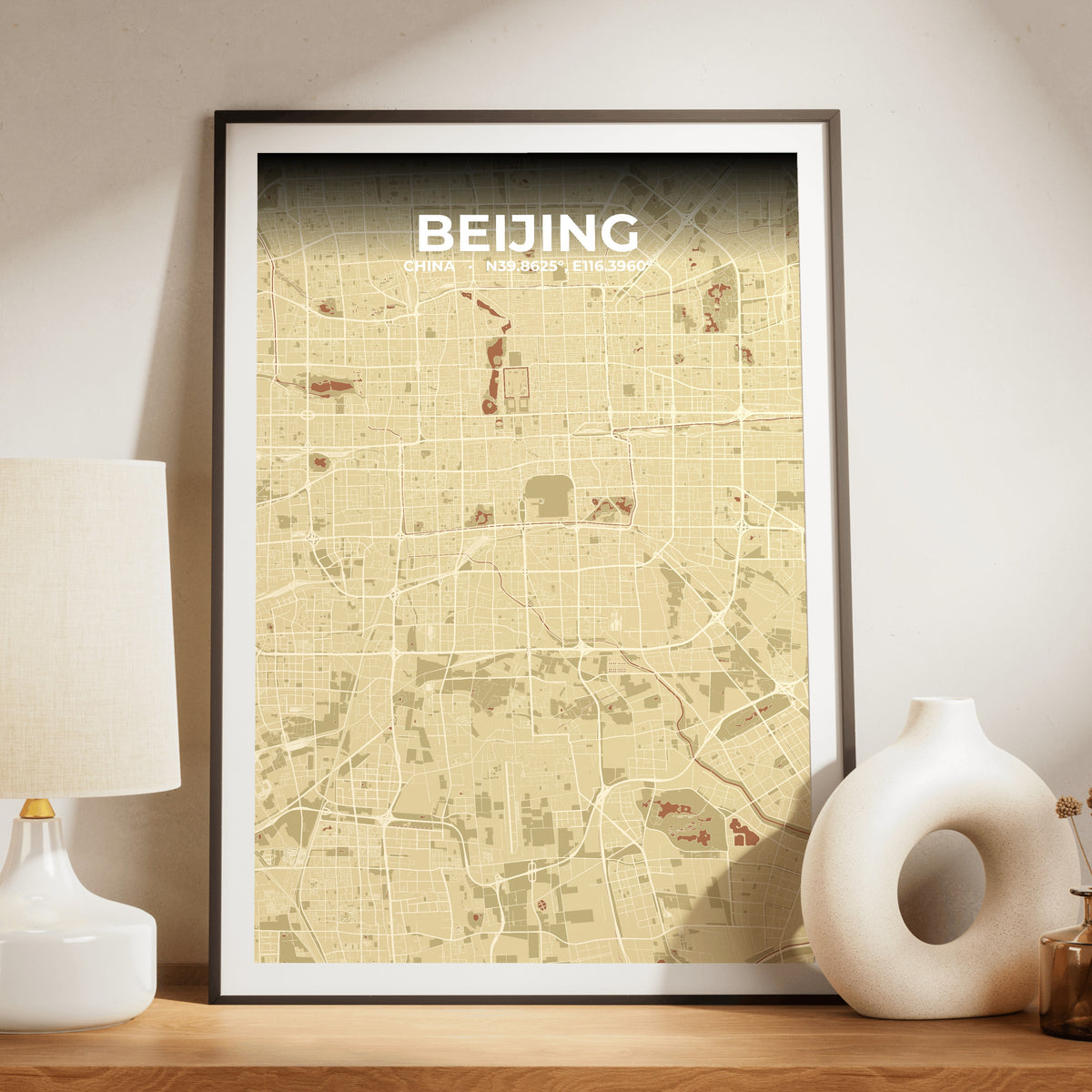 Beijing Ember Map Poster
