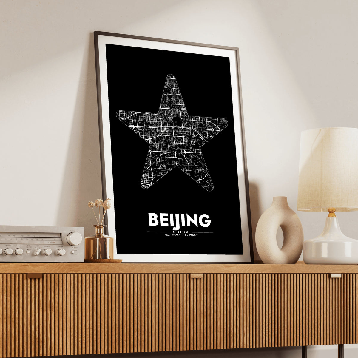 Beijing Star Map Poster