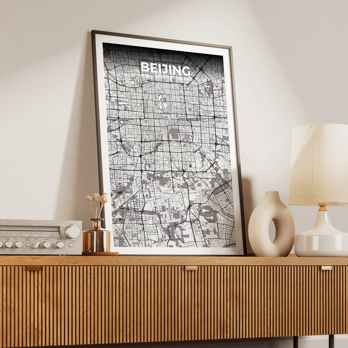 Beijing Ash Map Poster