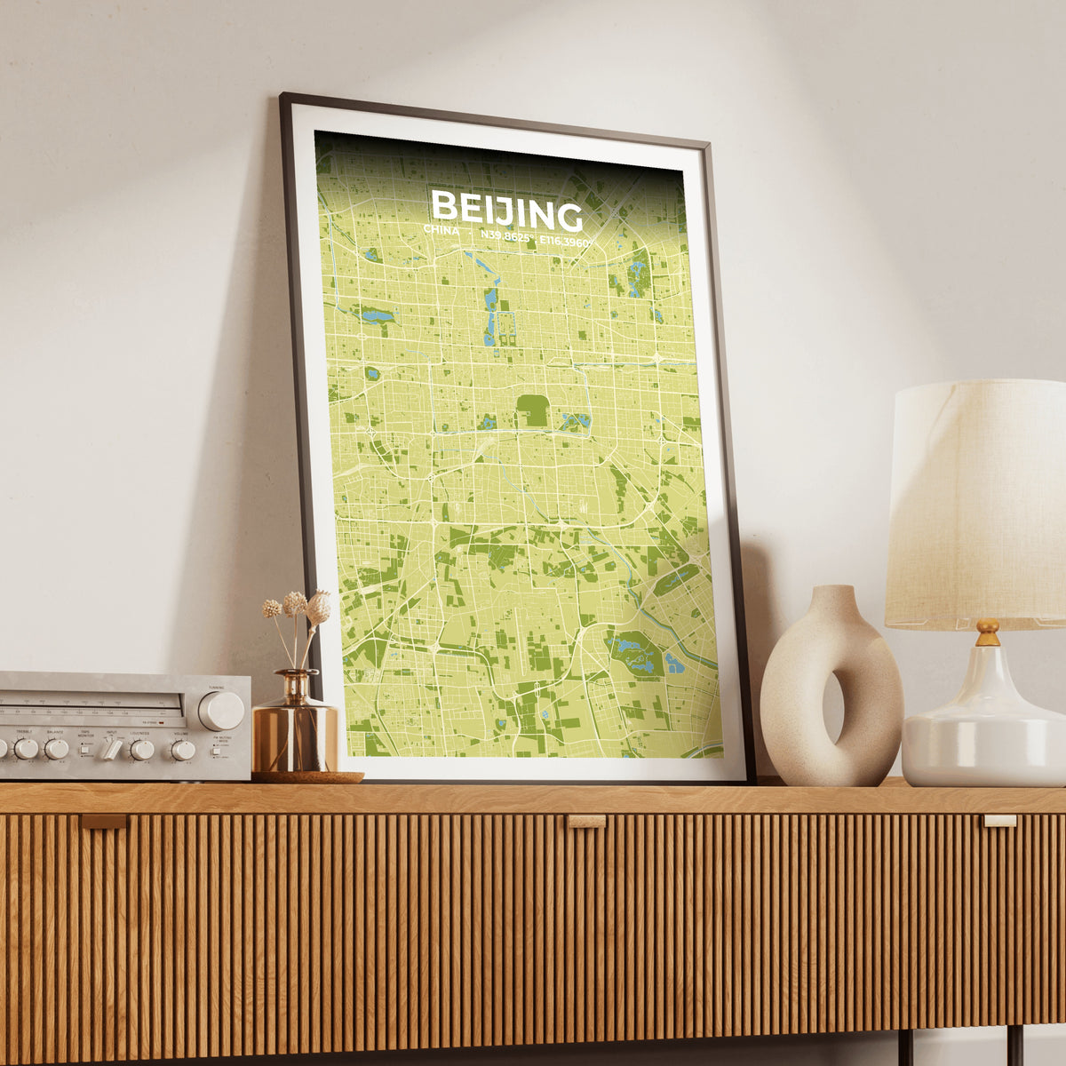 Beijing Fern Map Poster