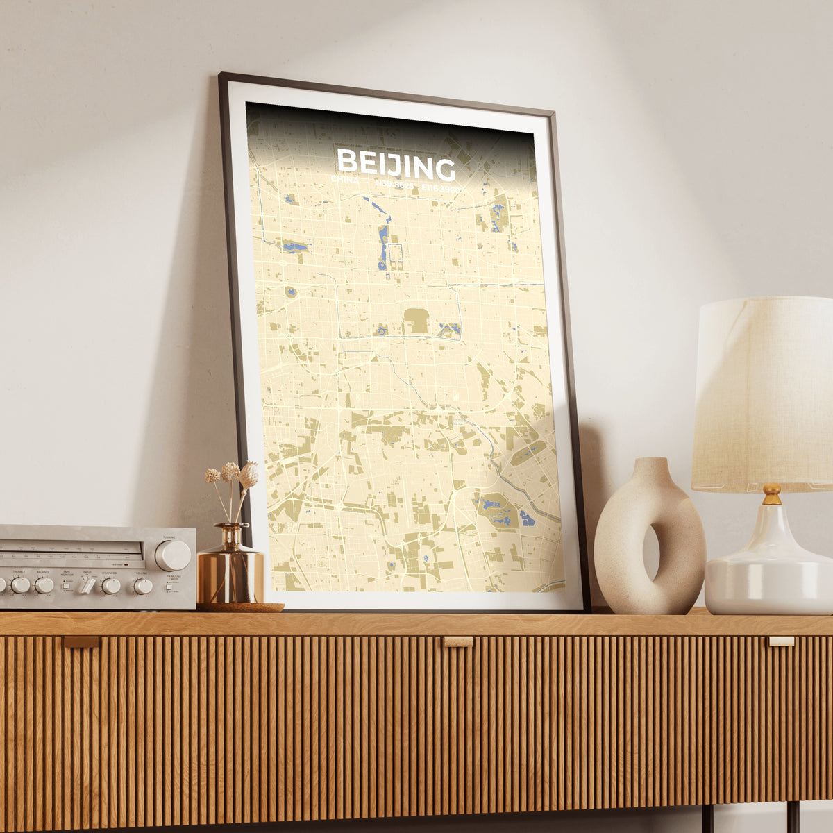 Beijing Barn Map Poster