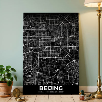 Beijing Elegant Map Poster