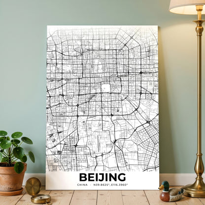 Beijing Elegant Map Poster
