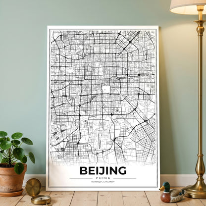 Beijing Modern Map Poster