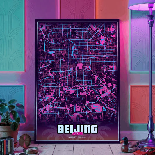 Beijing GTA Map Poster