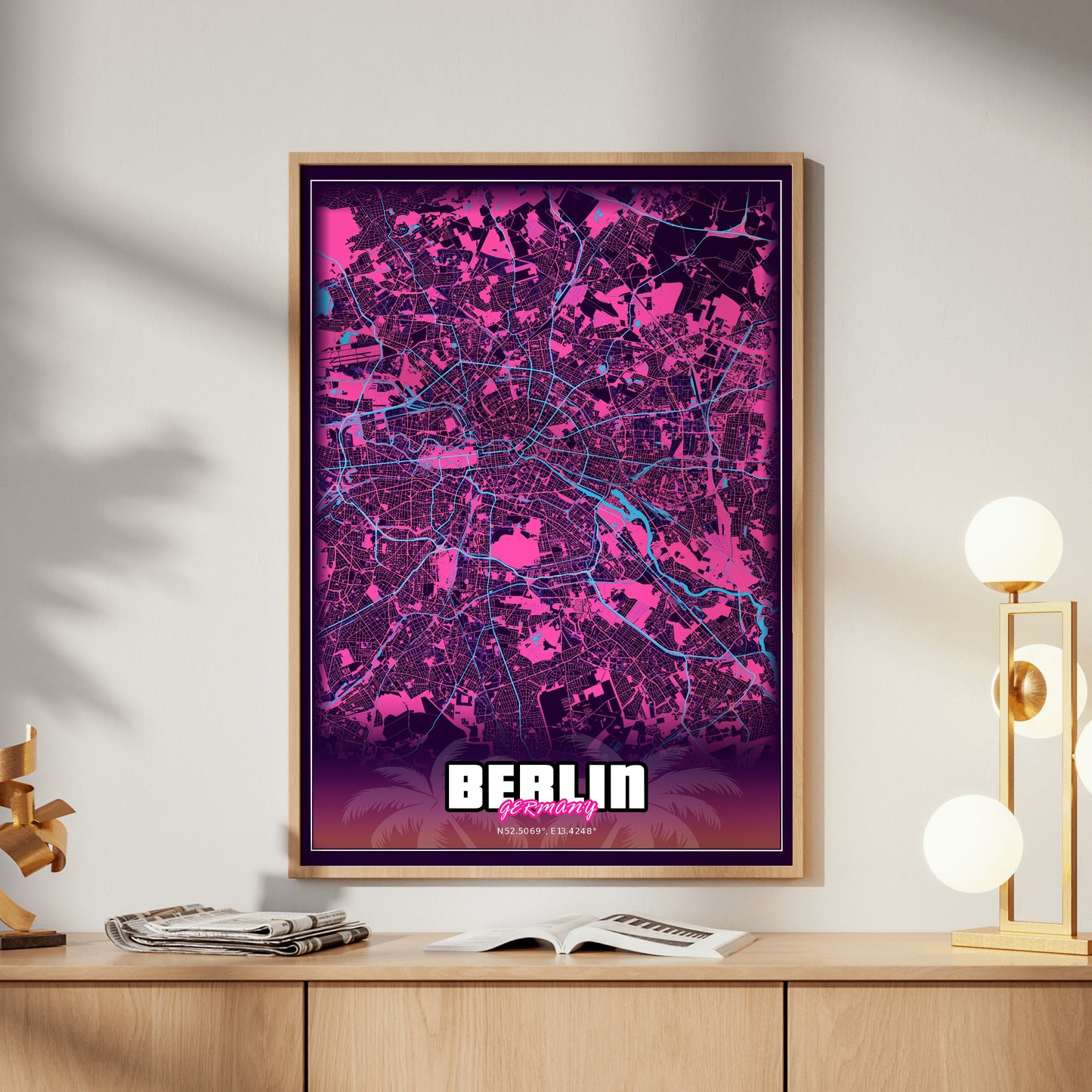 Berlin GTA Map Poster