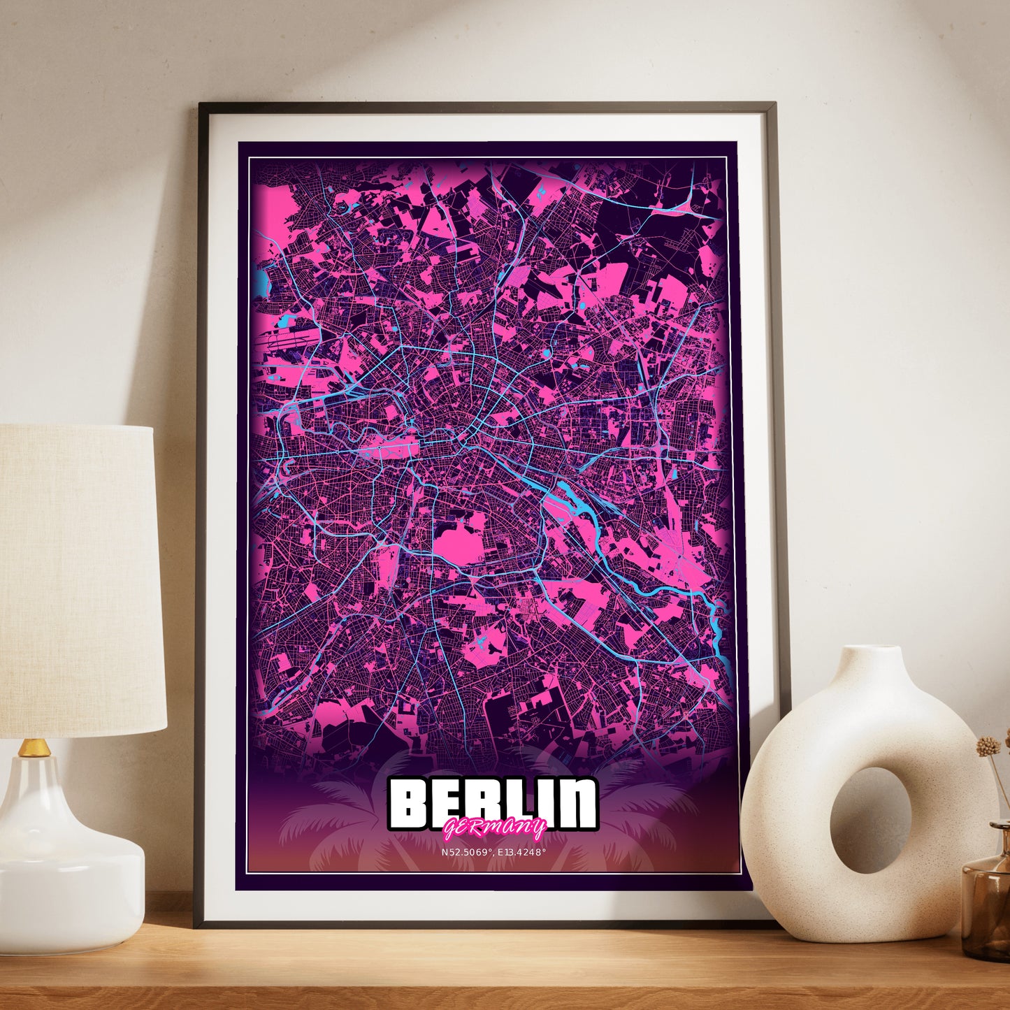 Berlin GTA Map Poster