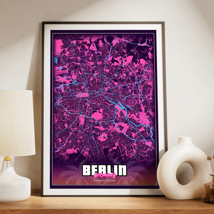 Berlin GTA Map Poster