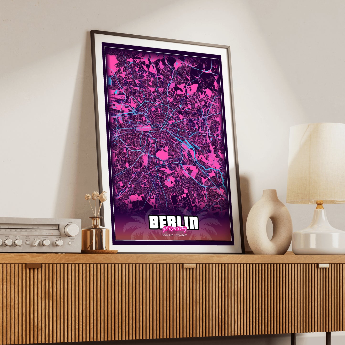 Berlin GTA Map Poster