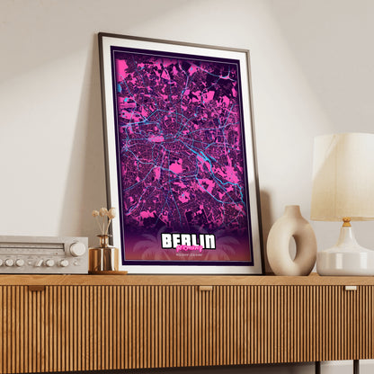 Berlin GTA Map Poster