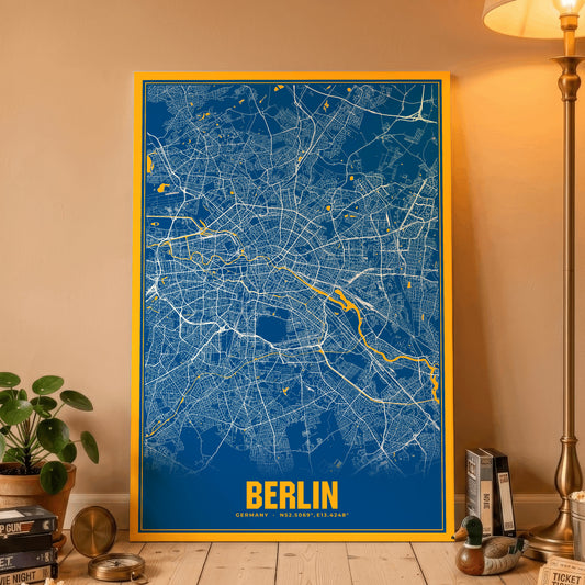 Berlin Blockbuster Map Poster