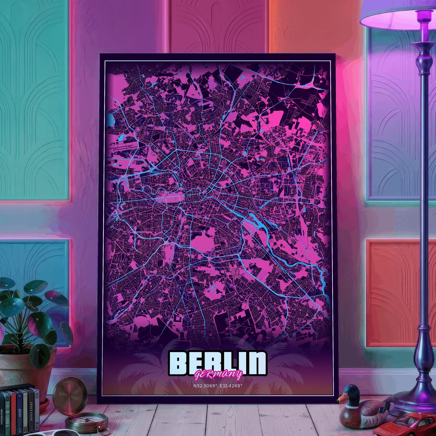 Berlin GTA Map Poster