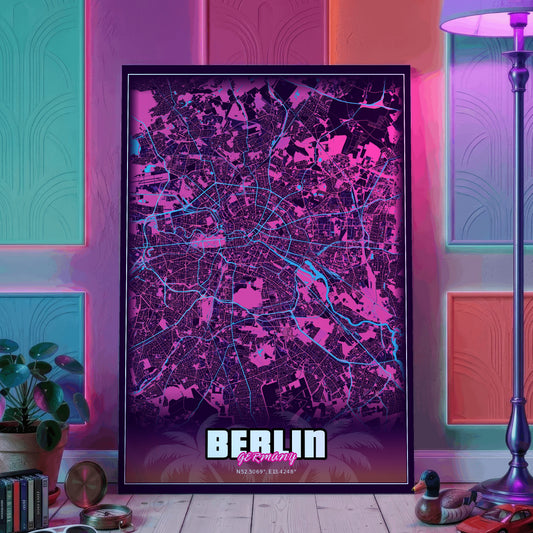 Berlin GTA Map Poster