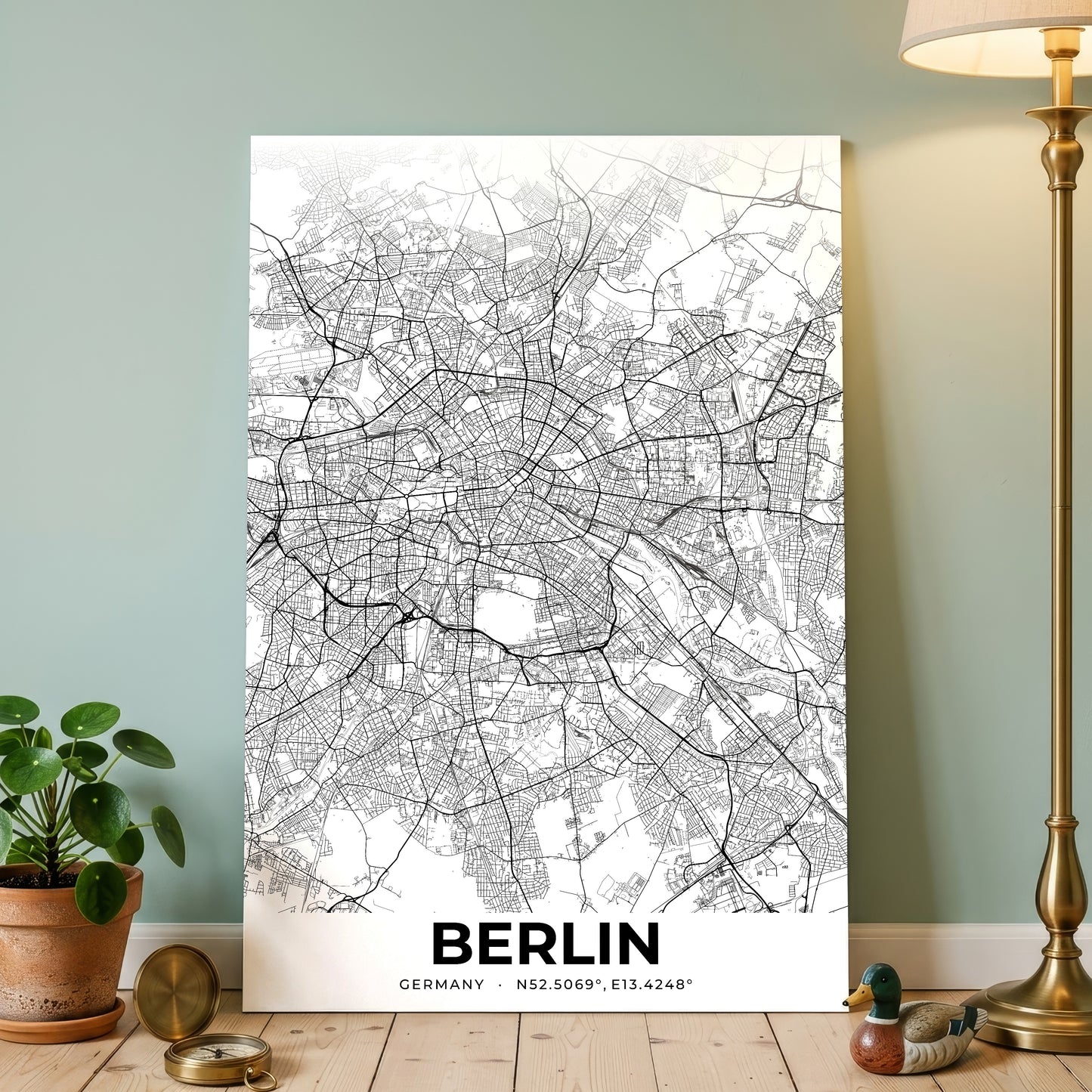 Berlin Elegant Map Poster