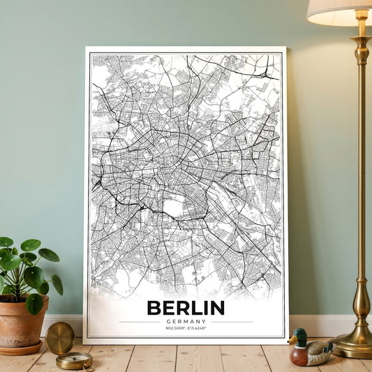 Berlin Modern Map Poster