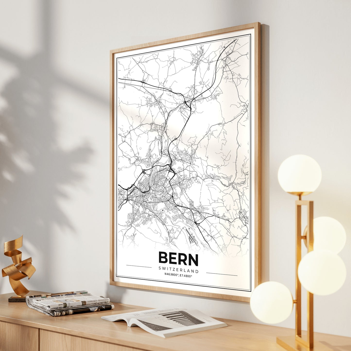 Bern Modern Map Poster