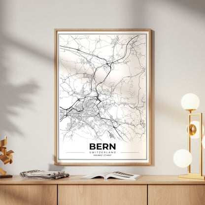 Bern Modern Map Poster