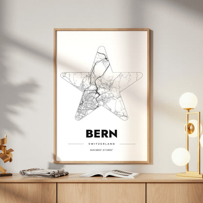 Bern Star Map Poster