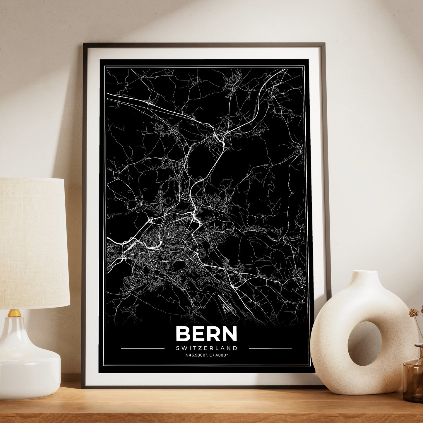 Bern Modern Map Poster