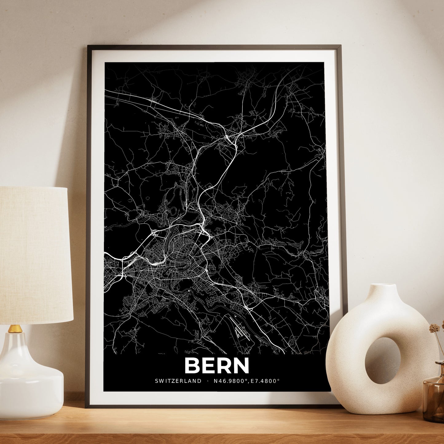 Bern Elegant Map Poster