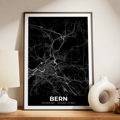 Bern Elegant Map Poster