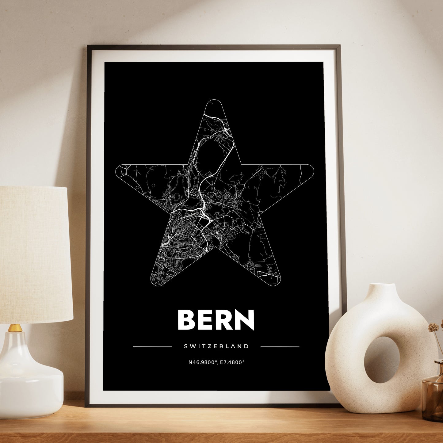 Bern Star Map Poster
