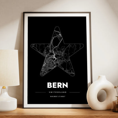 Bern Star Map Poster